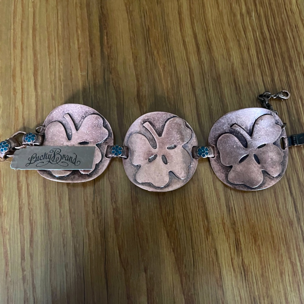 Lucky Brand Bracelet NWT Copper Turquoise St Patty’s
